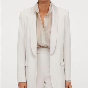 Cream Tuxedo Blazer